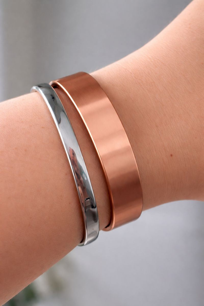 Pure Copper Adjustable Cuff Bracelet for Men & Women