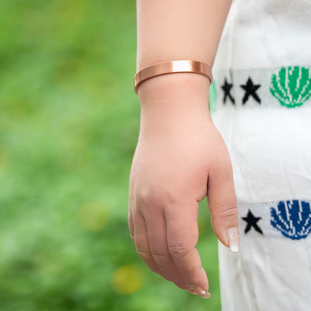 Pure Copper Adjustable Cuff Bracelet for Men & Women